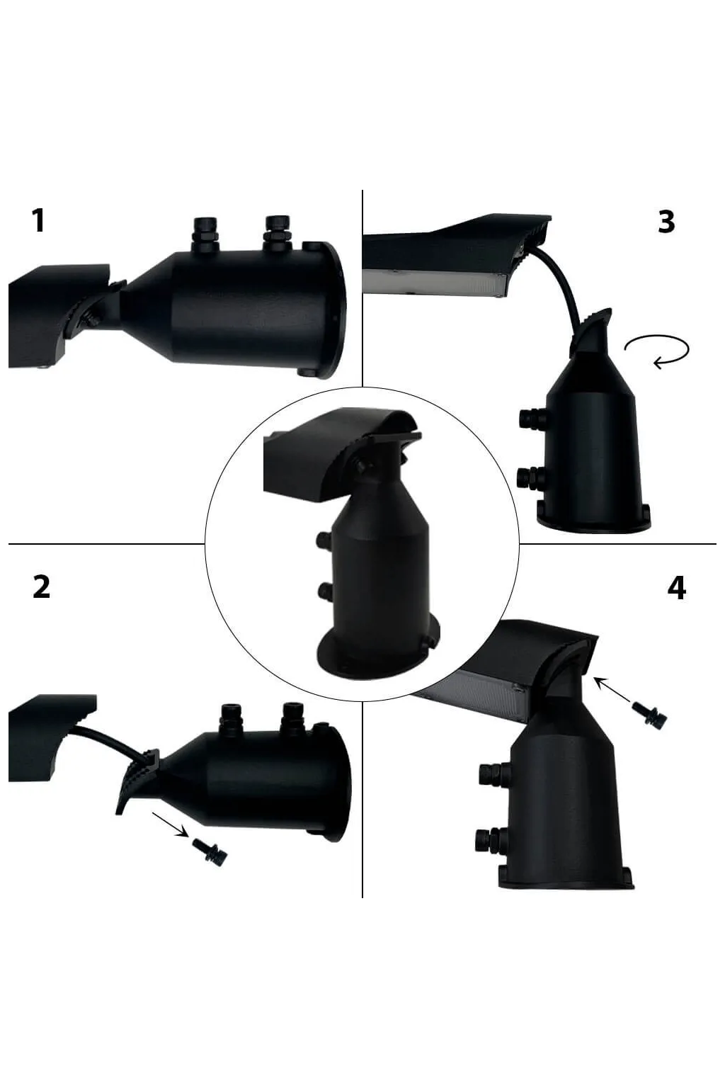 ▷ 100W Black LED Streetlight AREA FLEX Orientable OSRAM Chip - Outdoor IP65