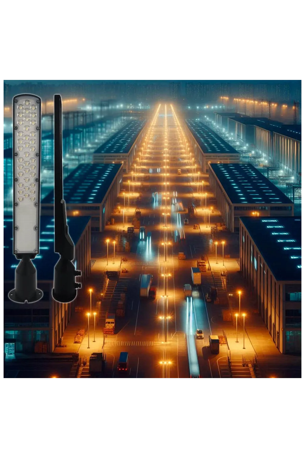 ▷ Farola Led 100W Negra AREA FLEX Orientable OSRAM Chip - Exterior IP65