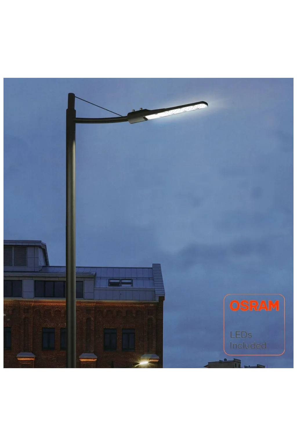 ▷ Lampadaire LED noir 100W AREA FLEX Orientable OSRAM Chip - Extérieur IP65