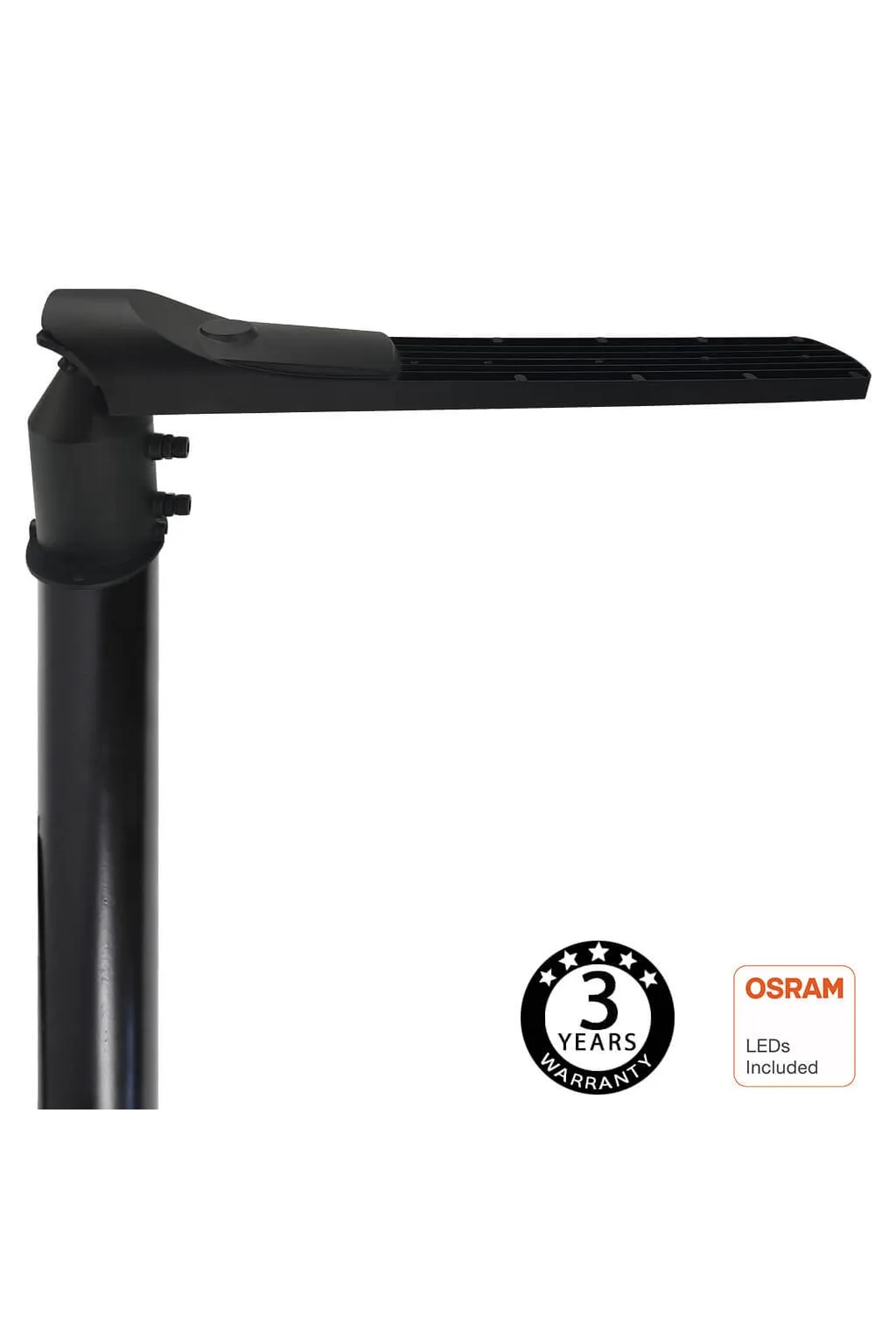 ▷ Lampione a LED nero AREA FLEX orientabile OSRAM Chip - Outdoor IP65 50W