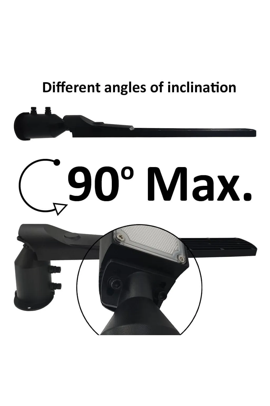 ▷ AREA FLEX 50W LED Preto Orientável OSRAM Chip - Exterior IP65