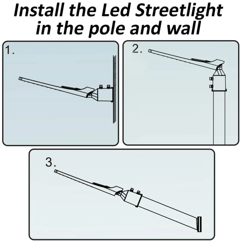 ▷ Led Streetlight 50W Black AREA FLEX Orientable OSRAM Chip - Outdoor IP65