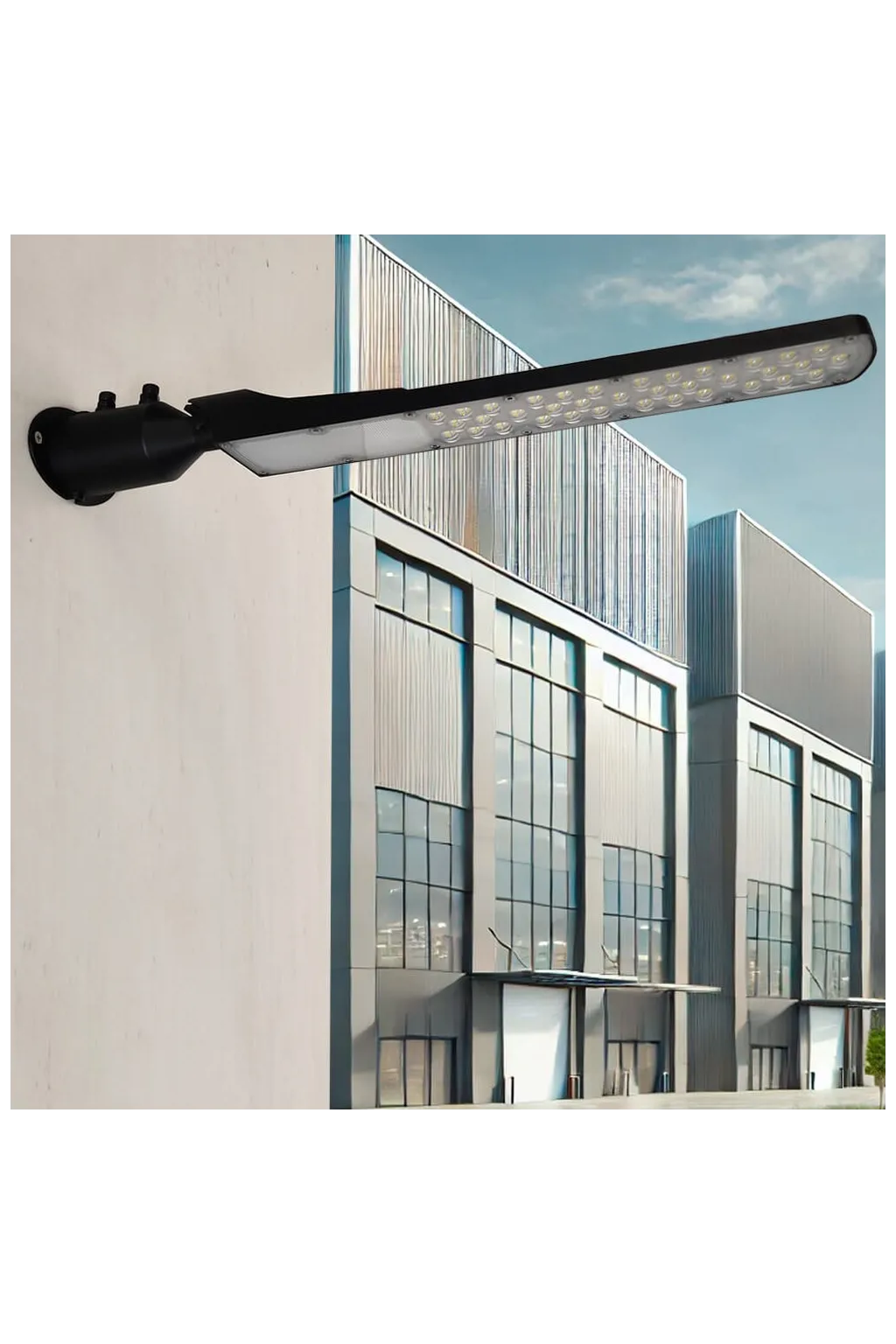 ▷ Lampione a LED nero AREA FLEX orientabile OSRAM Chip - Outdoor IP65 50W