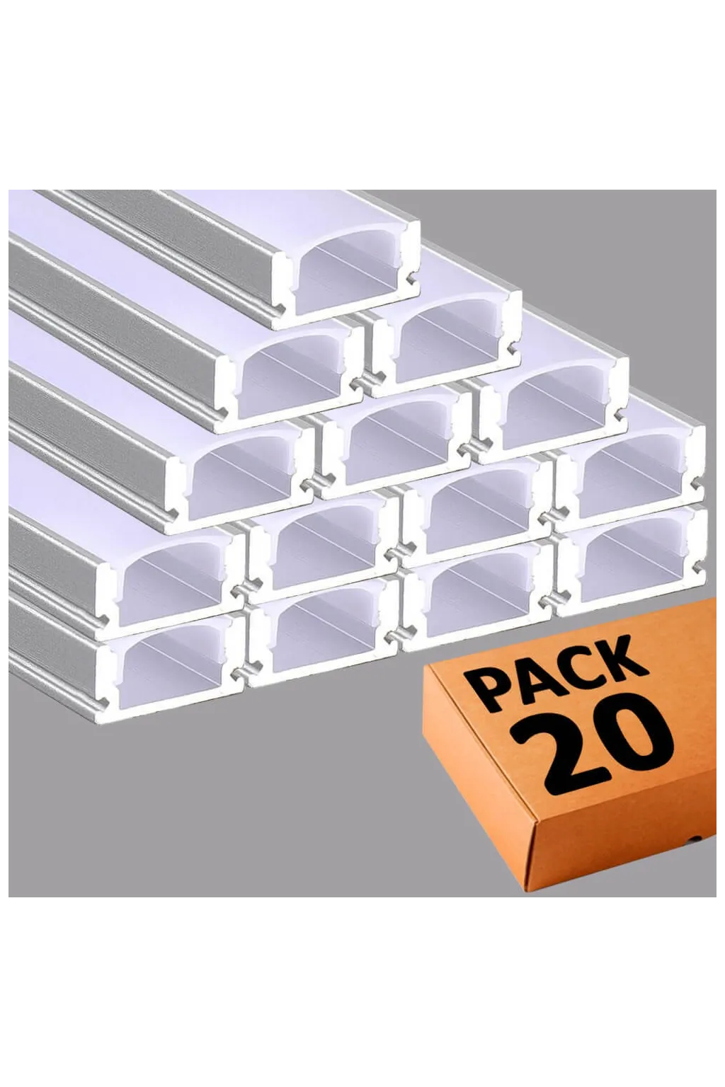 Profilo Alluminio - 2 Metri - U - per LED