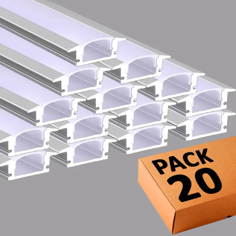 Profilo Alluminio - 2 metri -Ale- Da incassare