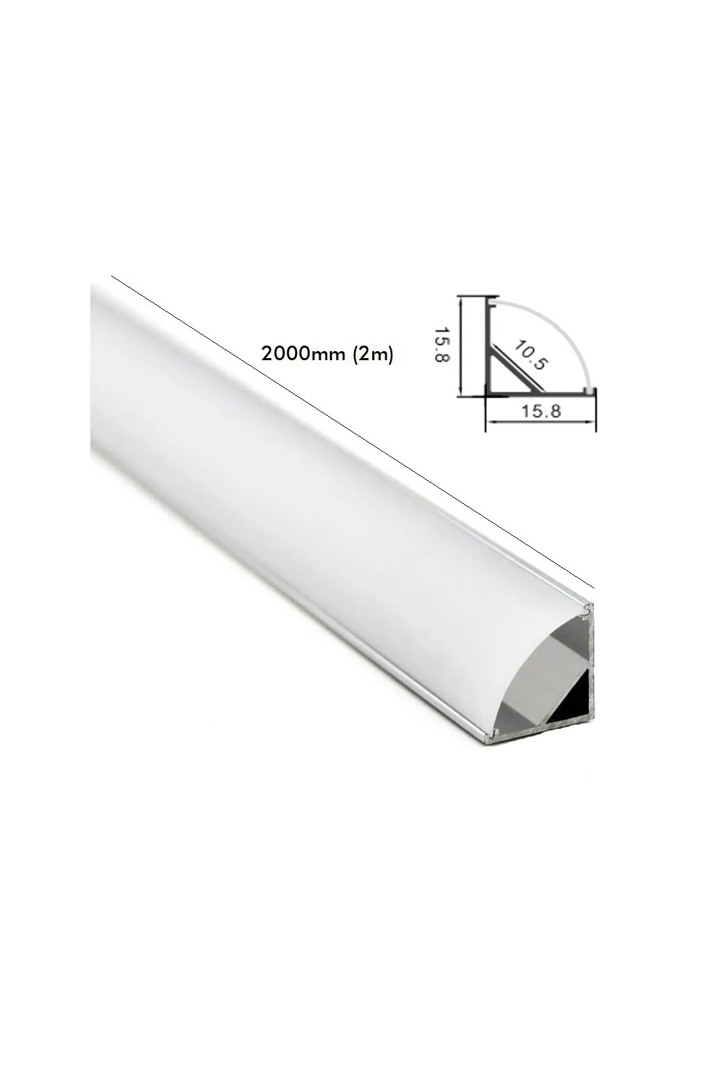 Buy Aluminium Profile 2 metres Angular 90º - L - for LED Strips