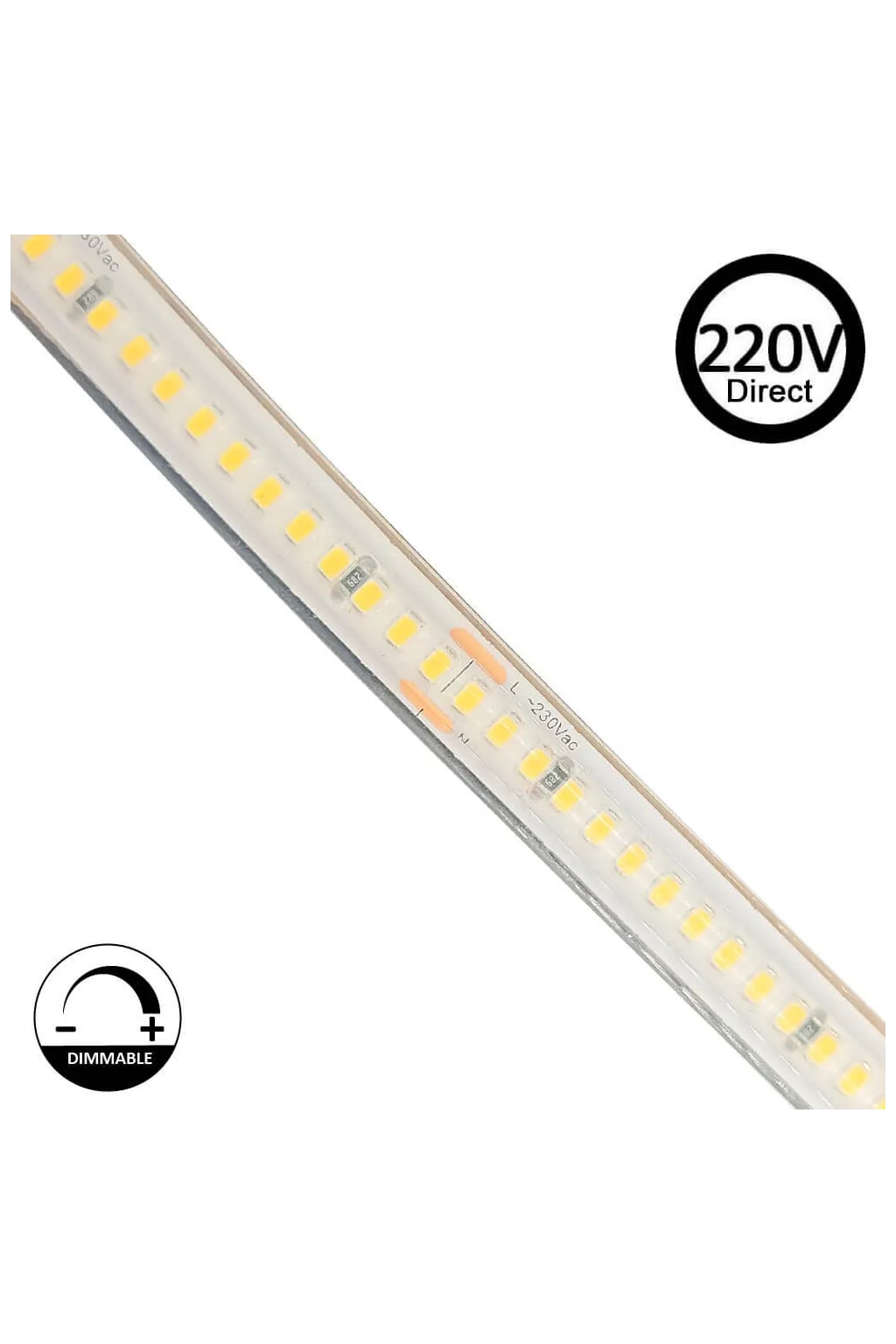 Striscia LED 220V | 120xLED/m | 20m | SMD2835 | 1450Lm/M | 14W/M | ...