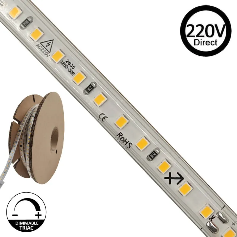 ✔️ Outdoor LED Strip 220V 20M Submersible IP67 - Various White Tones