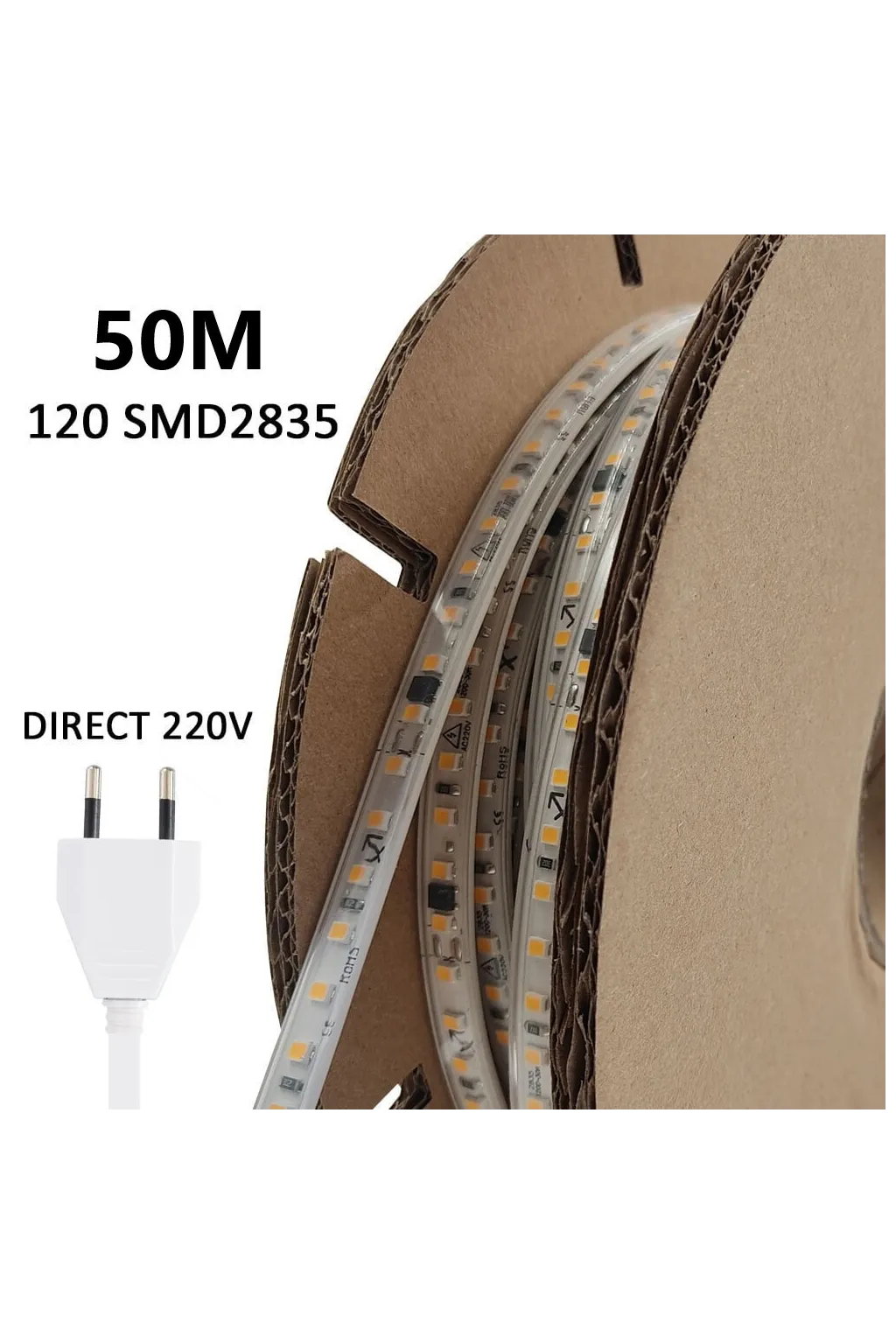 ✔️ Fita LED Exterior 220V 20M Submersível IP67 - Vários tons de branco