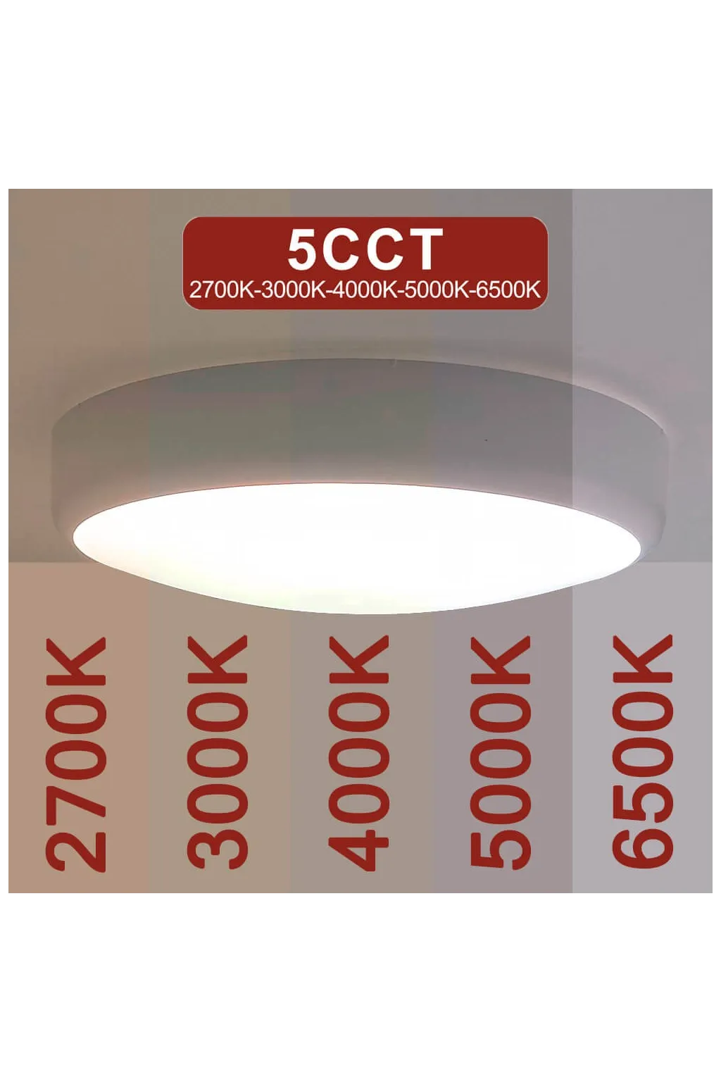 ▷ Radar Sensor Circular Ceiling Light 20W 28cm | Selectable Light 5CCT