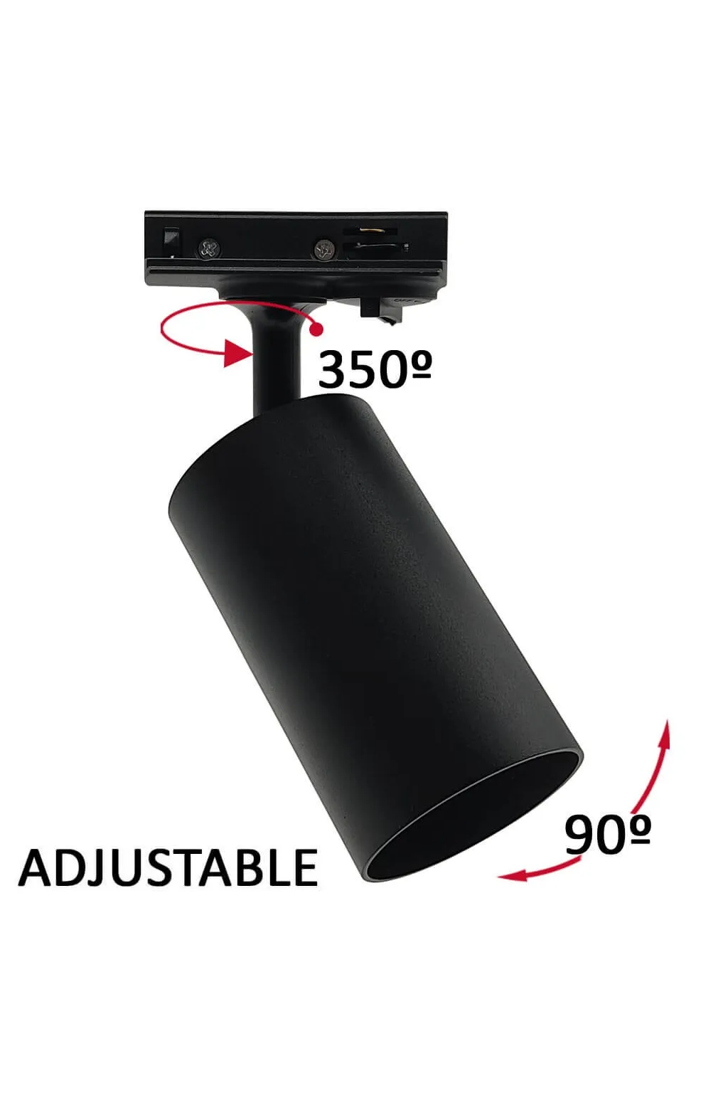 ▷ EMMEN Track Light Black 1-Phase | Addressable, for GU10