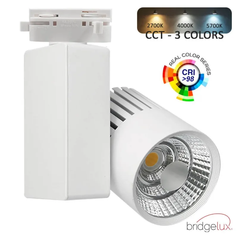▷ Foco Calha Monofásico GRAZ 40W CRI+98 | Chip Bridgelux | 3CCT