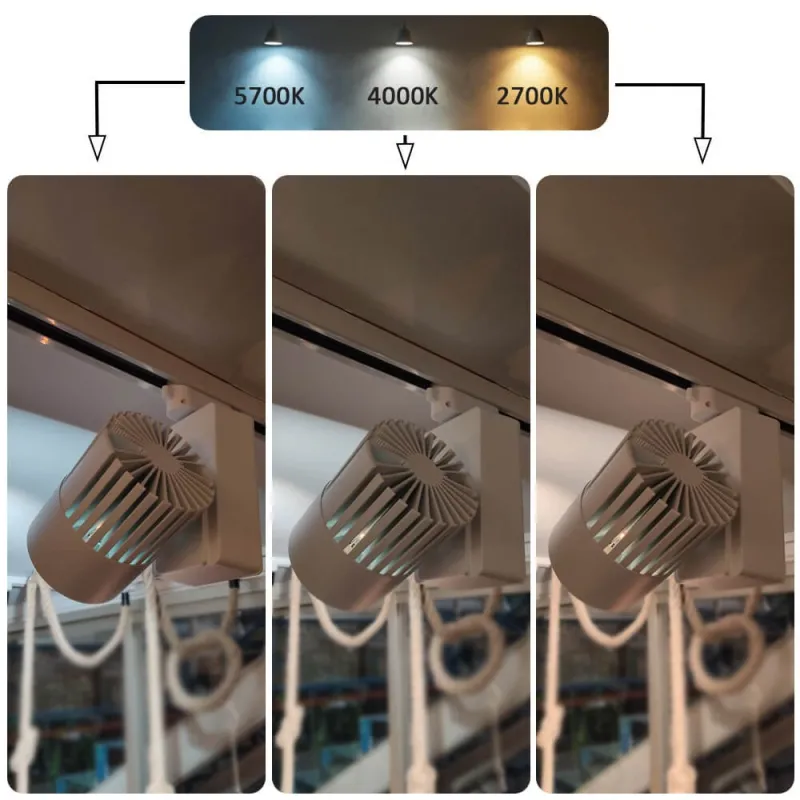 ▷ Spot Led Rail Monophasé GRAZ 40W CRI+98 | Chip Bridgelux | 3CCT