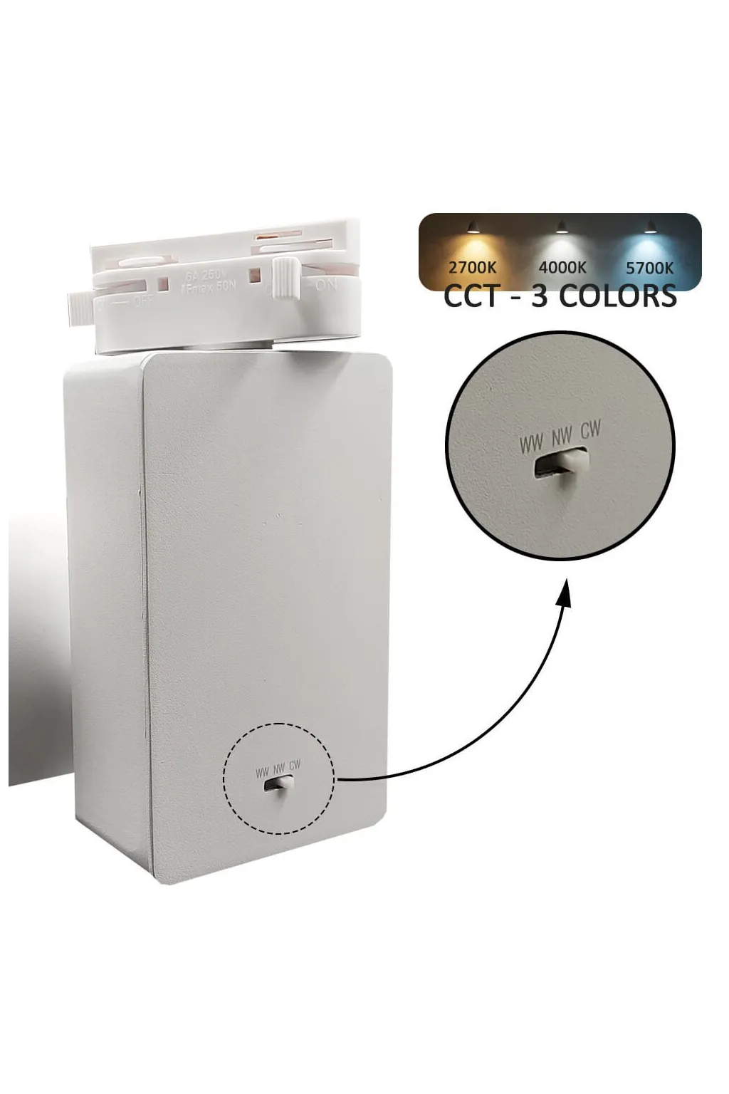 ▷ Faretto Binario Monofase GRAZ 40W CRI+98 | Chip Bridgelux | 3CCT