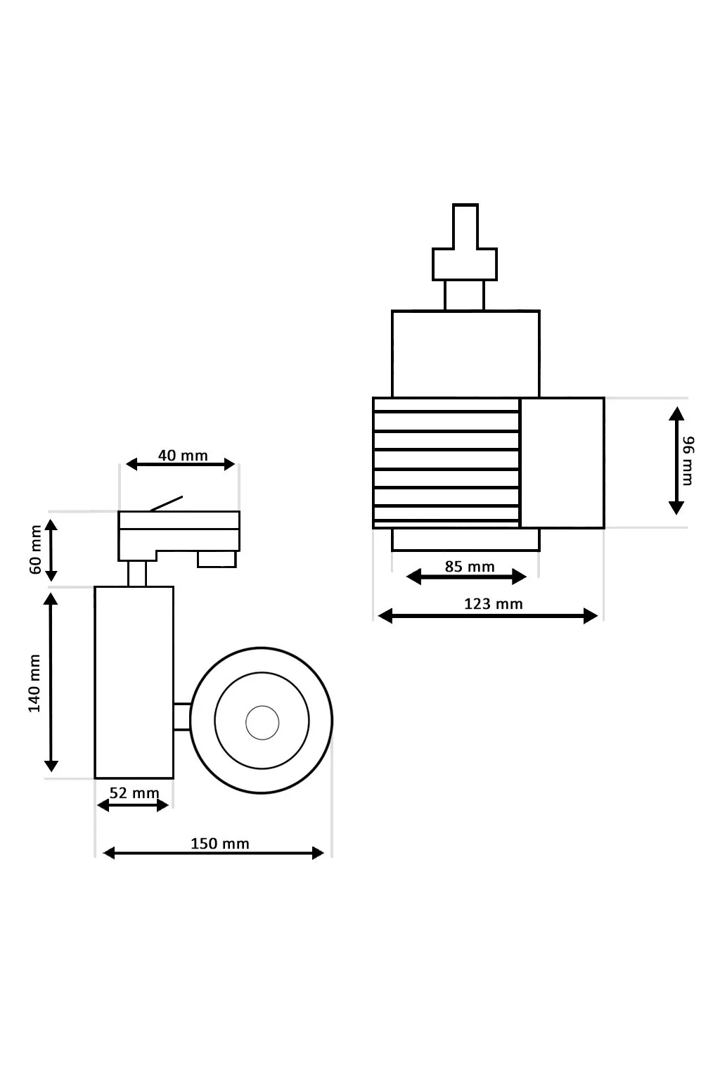 ▷ Foco Carril Monofásico GRAZ 40W CRI+98 | chip Bridgelux | 3CCT