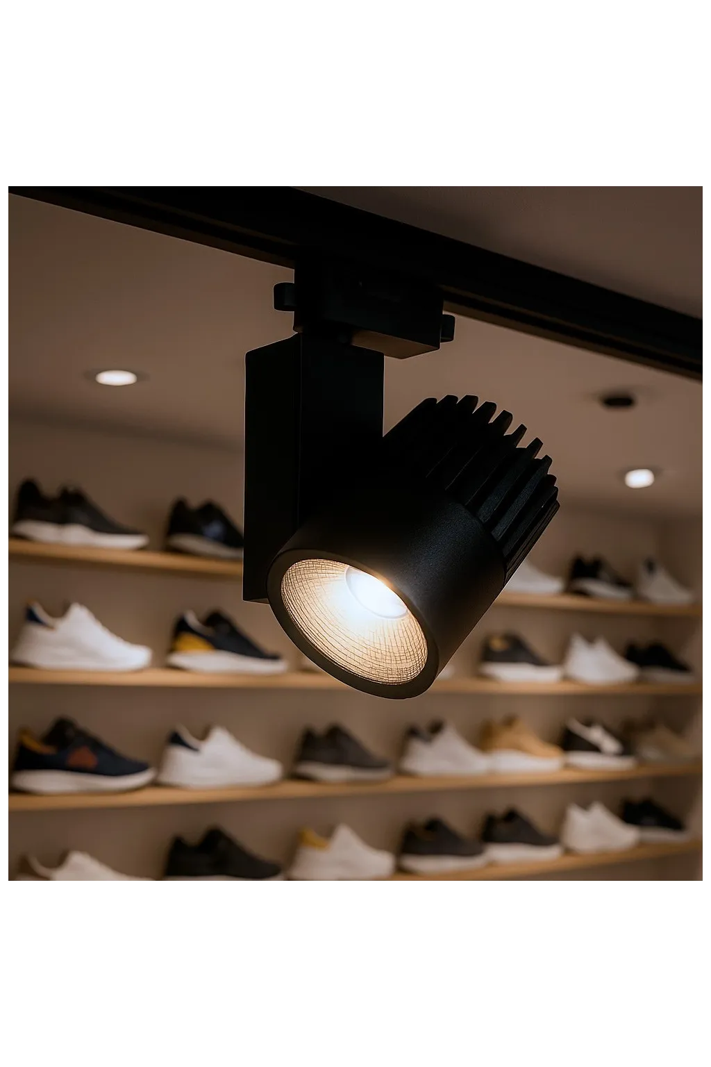 ▷ Buy Black 40W GRAZ Track Spotlight | 3CCT Light CRI+92 – Single-phase