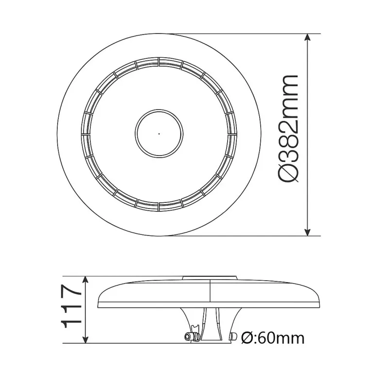 ▷ PARK CITY Professional Circular 80W 3CCT LED Street Light | 360º Light