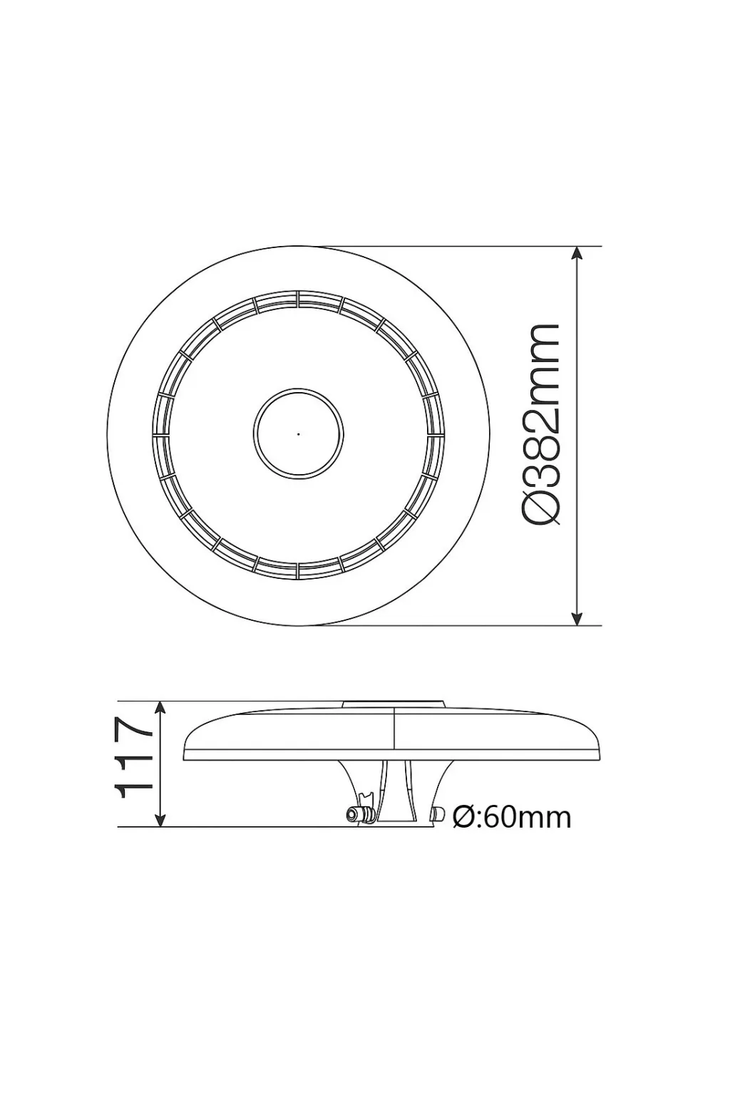 ▷ PARK CITY Professional Circular 80W 3CCT LED Street Light | 360º Light