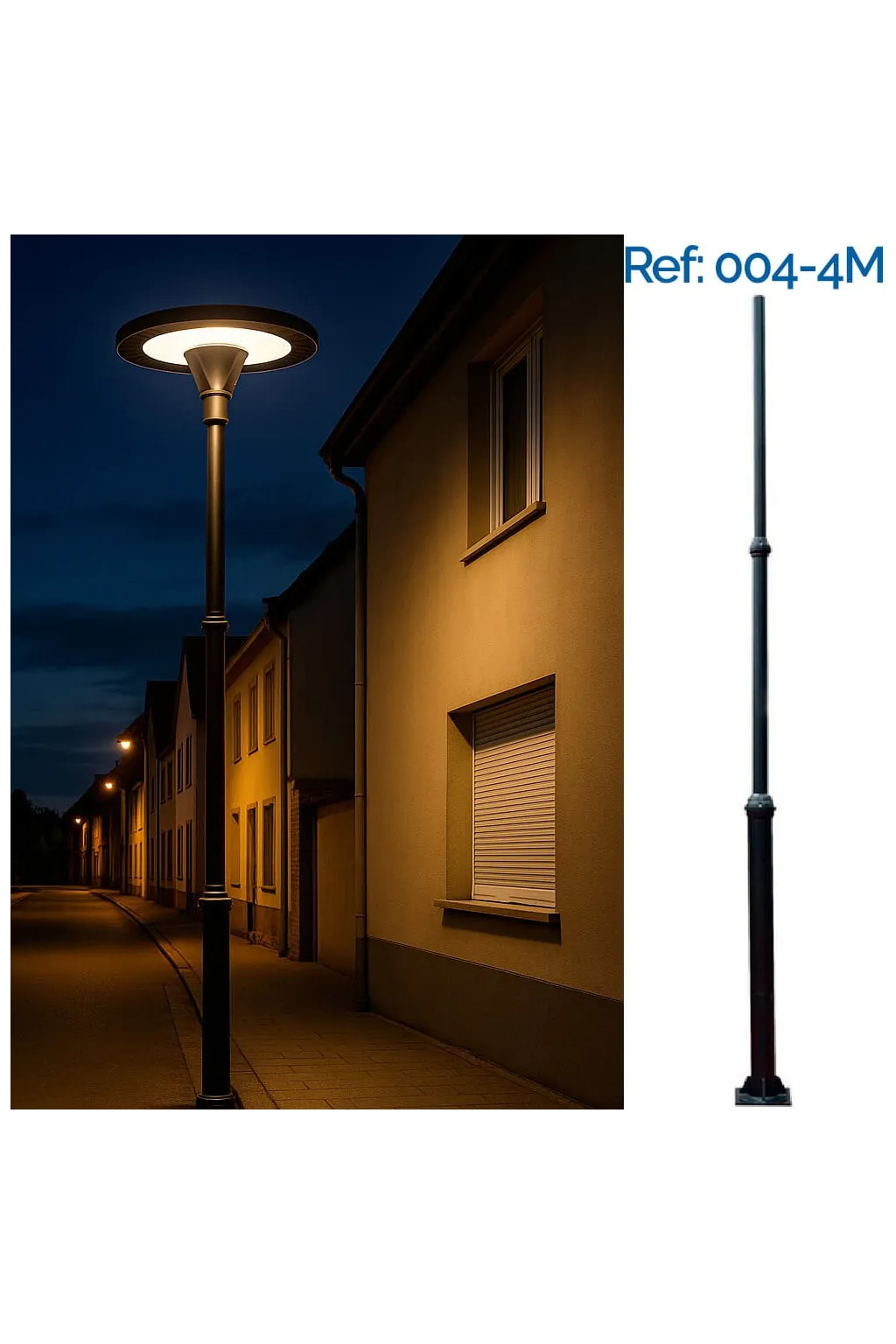 ▷ PARK CITY Professional Circular 80W 3CCT LED Street Light | 360º Light