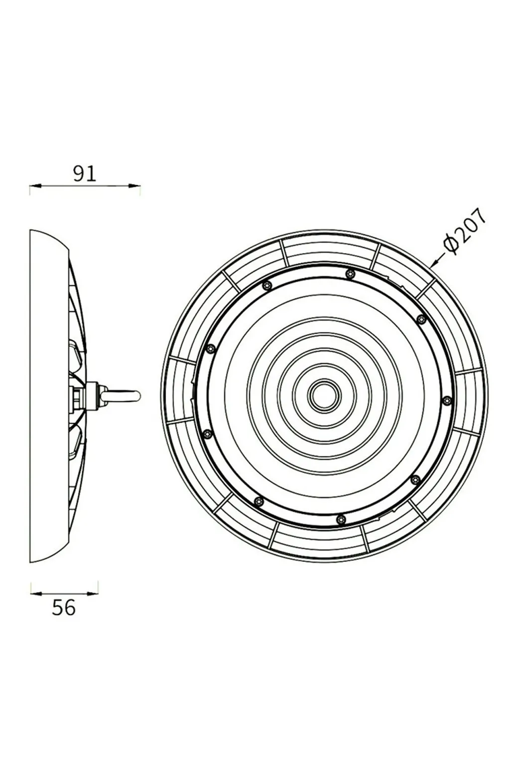 ▷ UFO TITAN 100W NEW TITAN 3CCT LED High Bay | Industrial Lighting