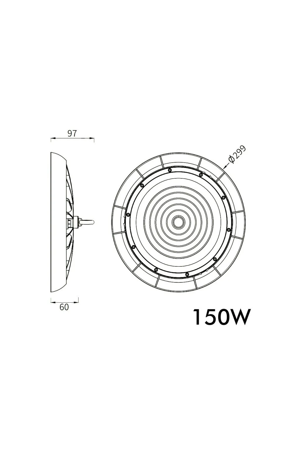 ▷ UFO TITAN 150W NEW TITAN 3CCT LED High Bay | Industrial Lighting