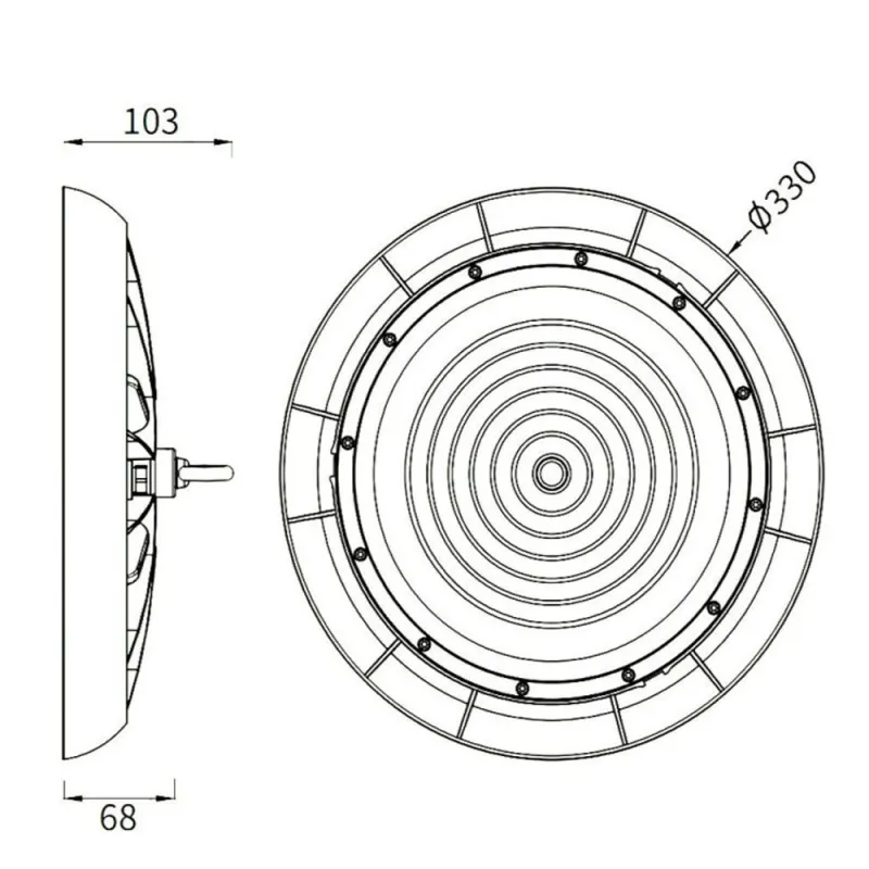 ▷ Campana LED UFO TITAN 200W NEW TITAN 3CCT | Illuminazione industriale