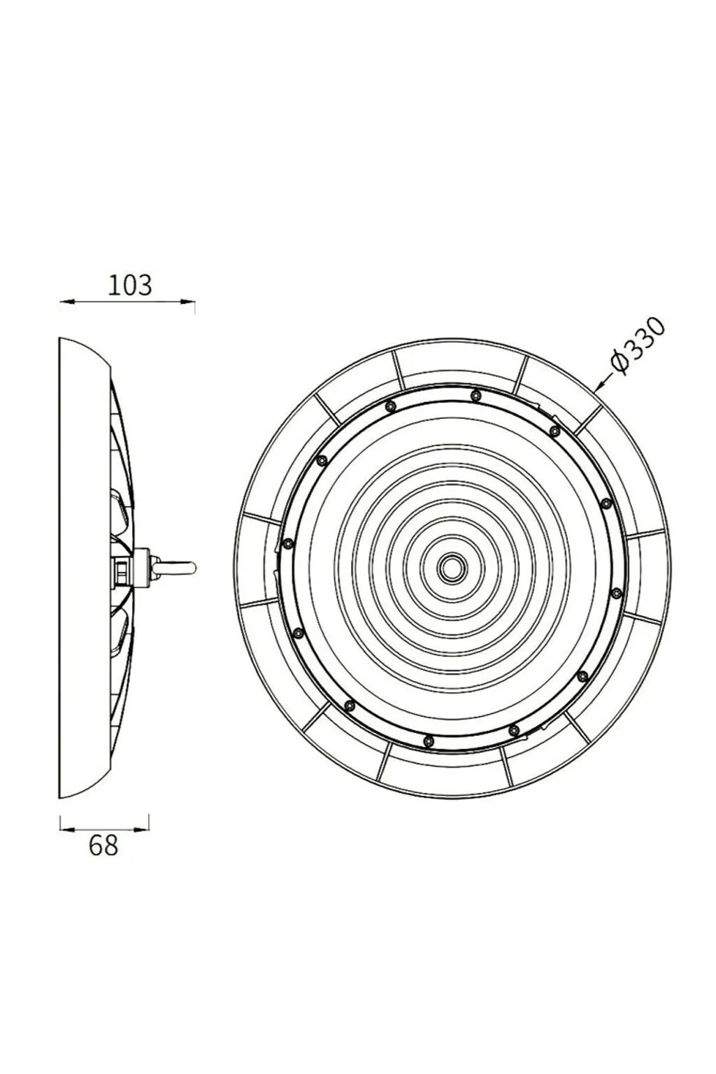 ▷ Campana LED UFO TITAN 200W NEW TITAN 3CCT | Illuminazione industriale