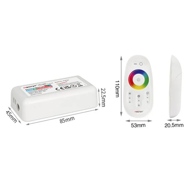 RGB LED Strip Controller 12-24V RF 2.4GHz Remote | Ibérica