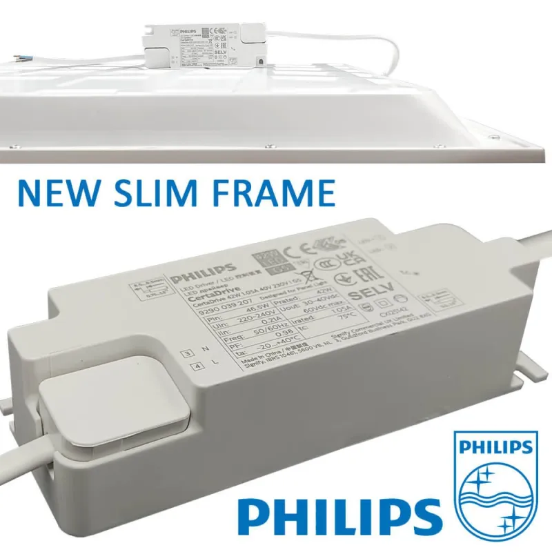 ▷ Pack 10 Painéis LED 60x60 40W para Tetos removíveis | Driver Philips