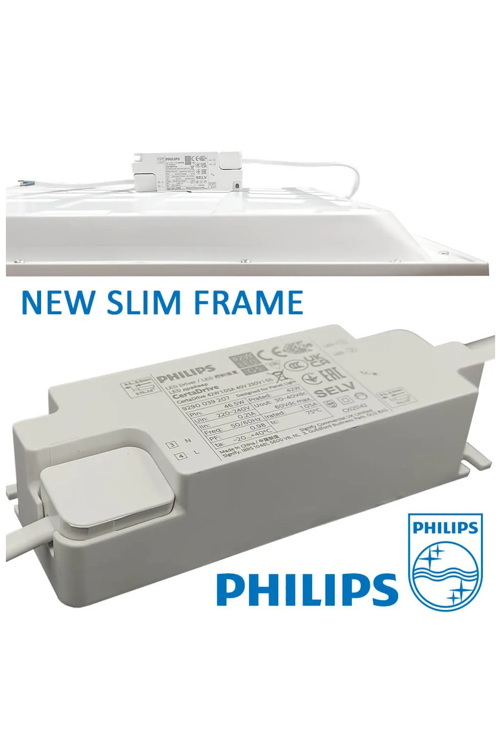 ▷ Pack 10 Dalles LED 60x60 40W Plafonds amovibles | Driver Philips