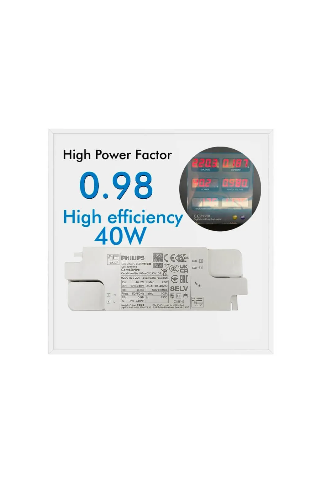 ▷ Pack 10 60x60 40W LED Panels for Removable Ceilings | Philips Driver