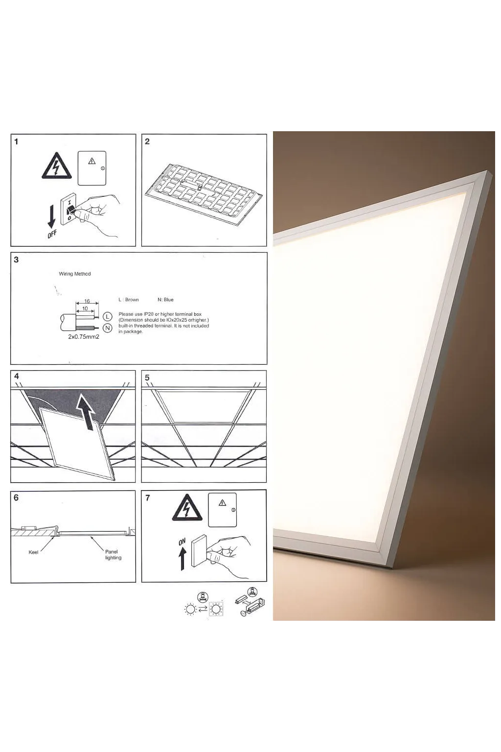 ▷ Pack 10 Dalles LED 60x60 40W Plafonds amovibles | Driver Philips