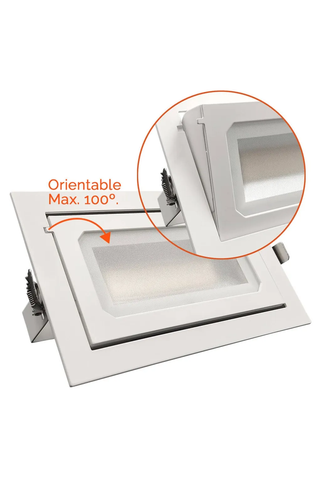 ▷ OSRAM 40W Rectangular Adjustable LED Downlight | Selectable 3CCT Light