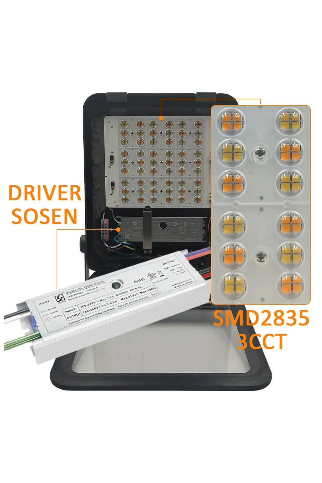 ▷ MAXLITE LED Floodlight 200W | Adjustable Power & 3CCT | IP65