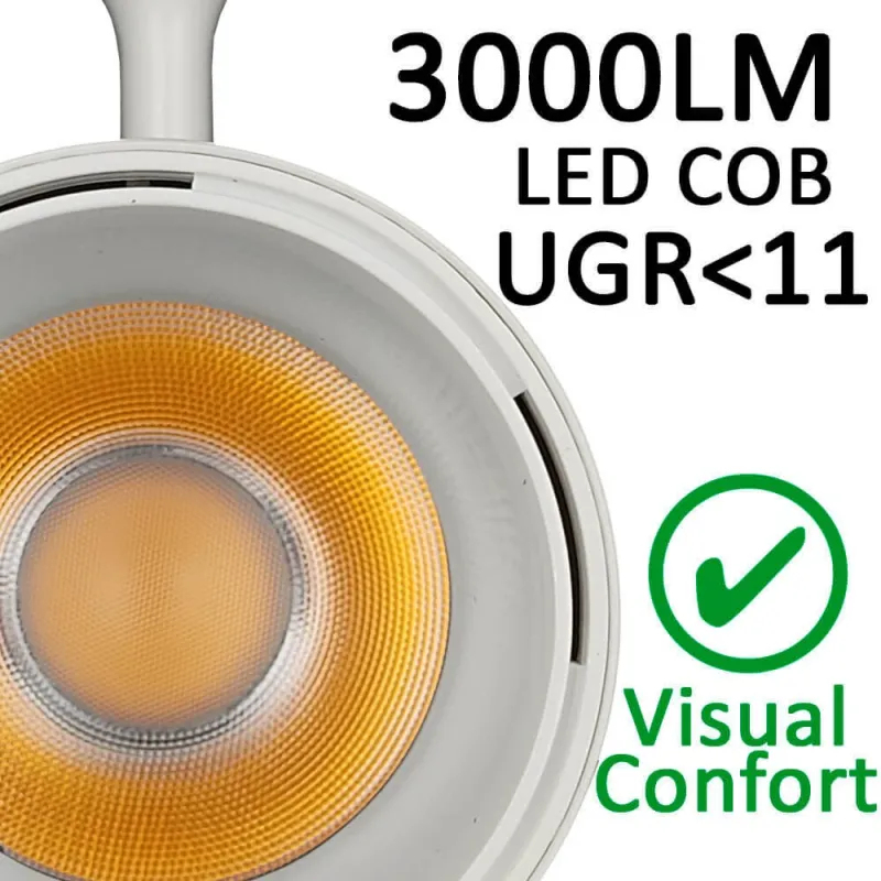 ▷ Buy LED Tracklight 30W PARMA White Single-Phase - CCT - CRI+92