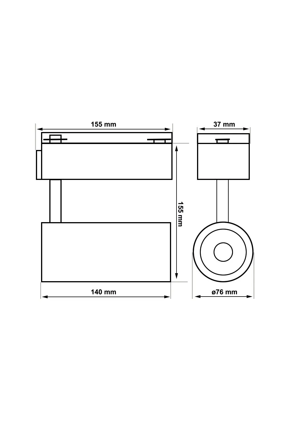 ▷ Comprar Foco LED 30W PARMA Branco Calha Monofásico - CCT - CRI+92