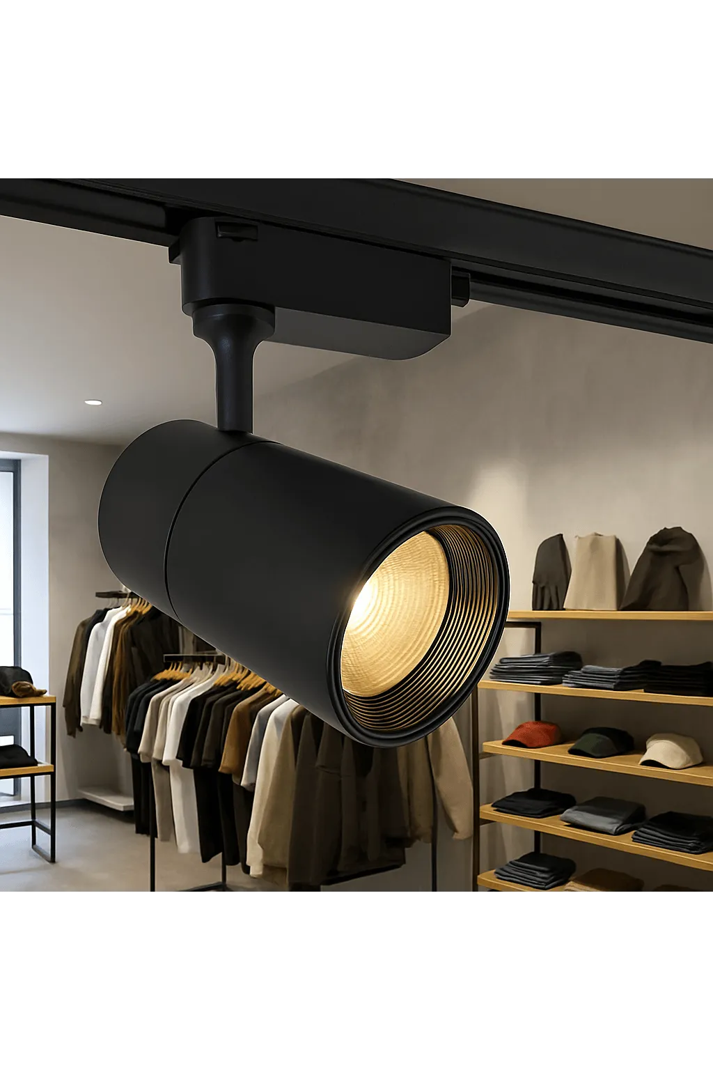 ▷ Acheter Projecteur LED 30W PARMA Blanc Rail Monophasé - CCT - CRI+92 - 48º