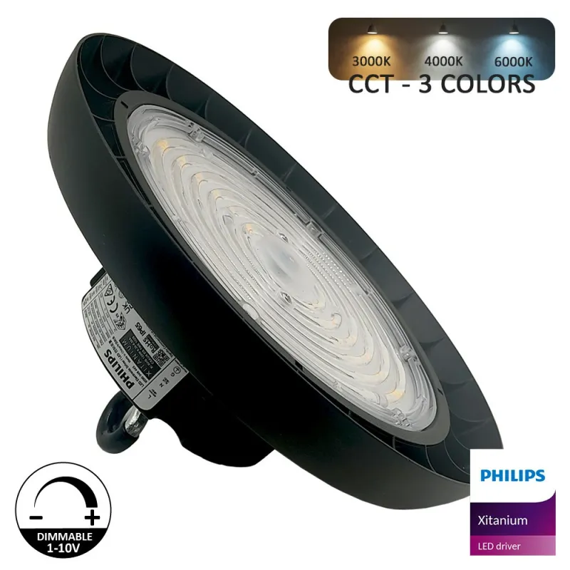 ▷ Campana Industrial LED UFO GERMANY | Alta Eficiência & Regulagem 1-10V