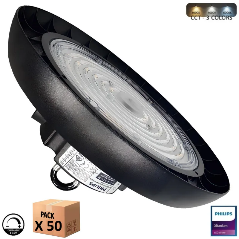 ▷ Campana Industrial LED UFO GERMANY | Alta Eficiência & Regulagem 1-10V
