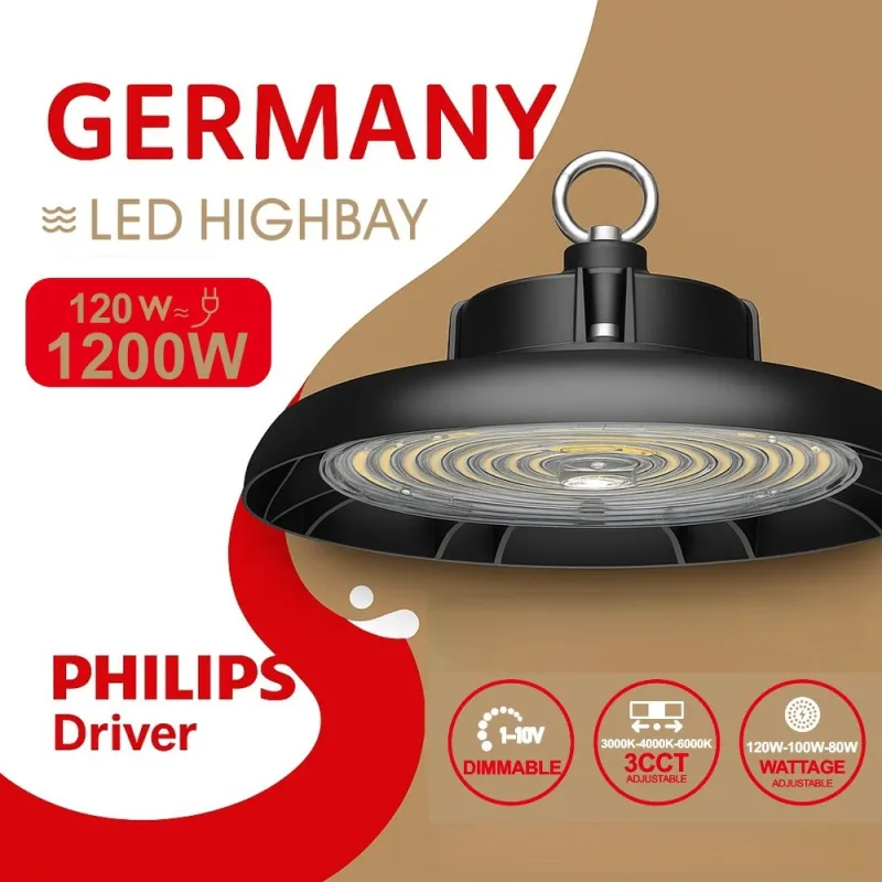 ▷ UFO GERMANY Industrial LED High Efficiency Light | 1-10V Dimmable