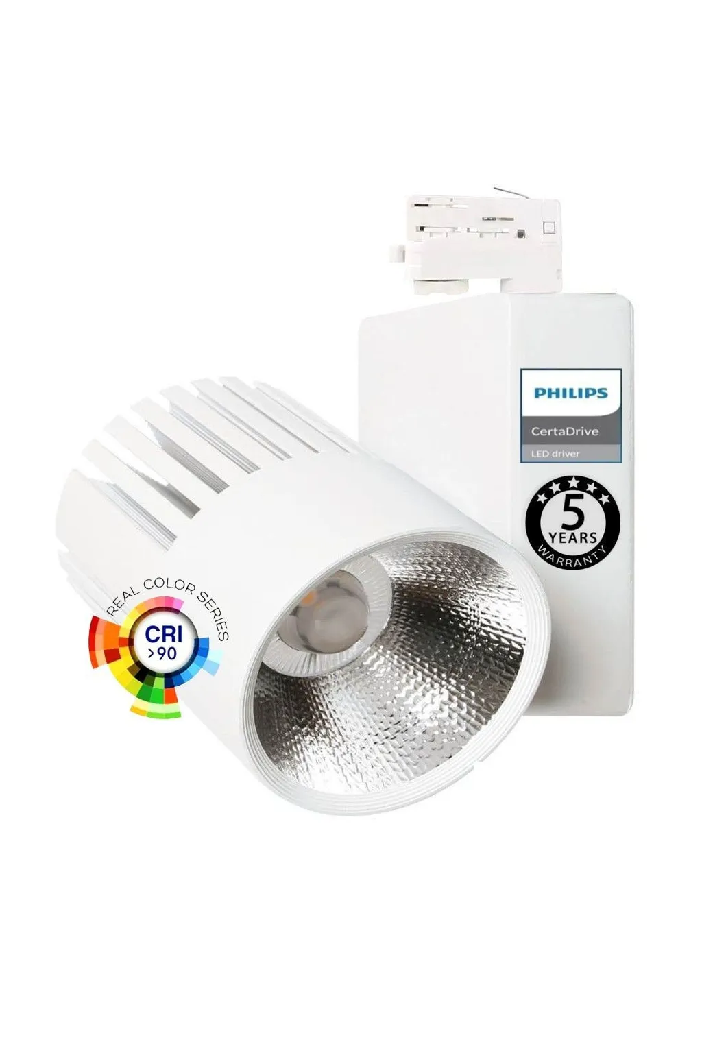 Comprar Foco LED 40W UPPSALA Branco PHILIPS Driver Calha TRIFASICO CRI+92