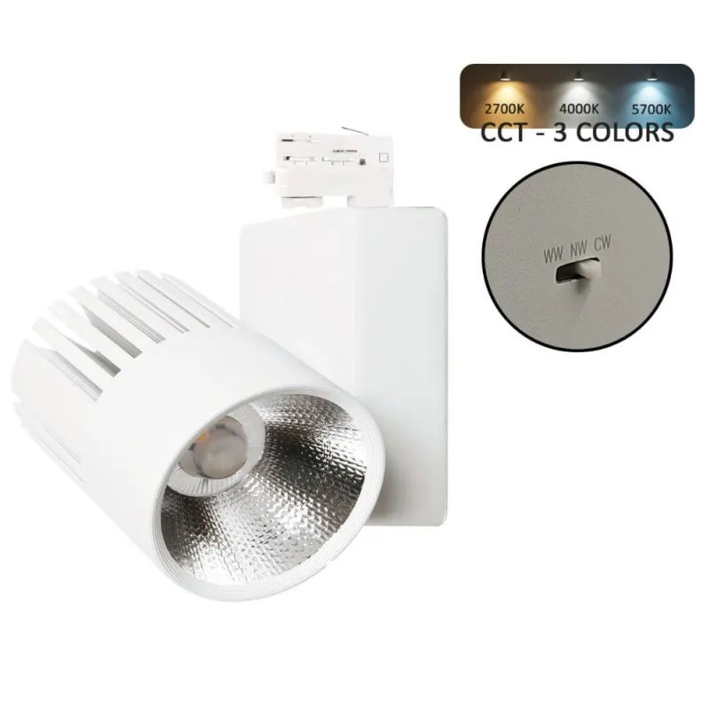 Buy LED Tracklight 40W UPPSALA White PHILIPS Driver 3-PHASE rails - CRI+92