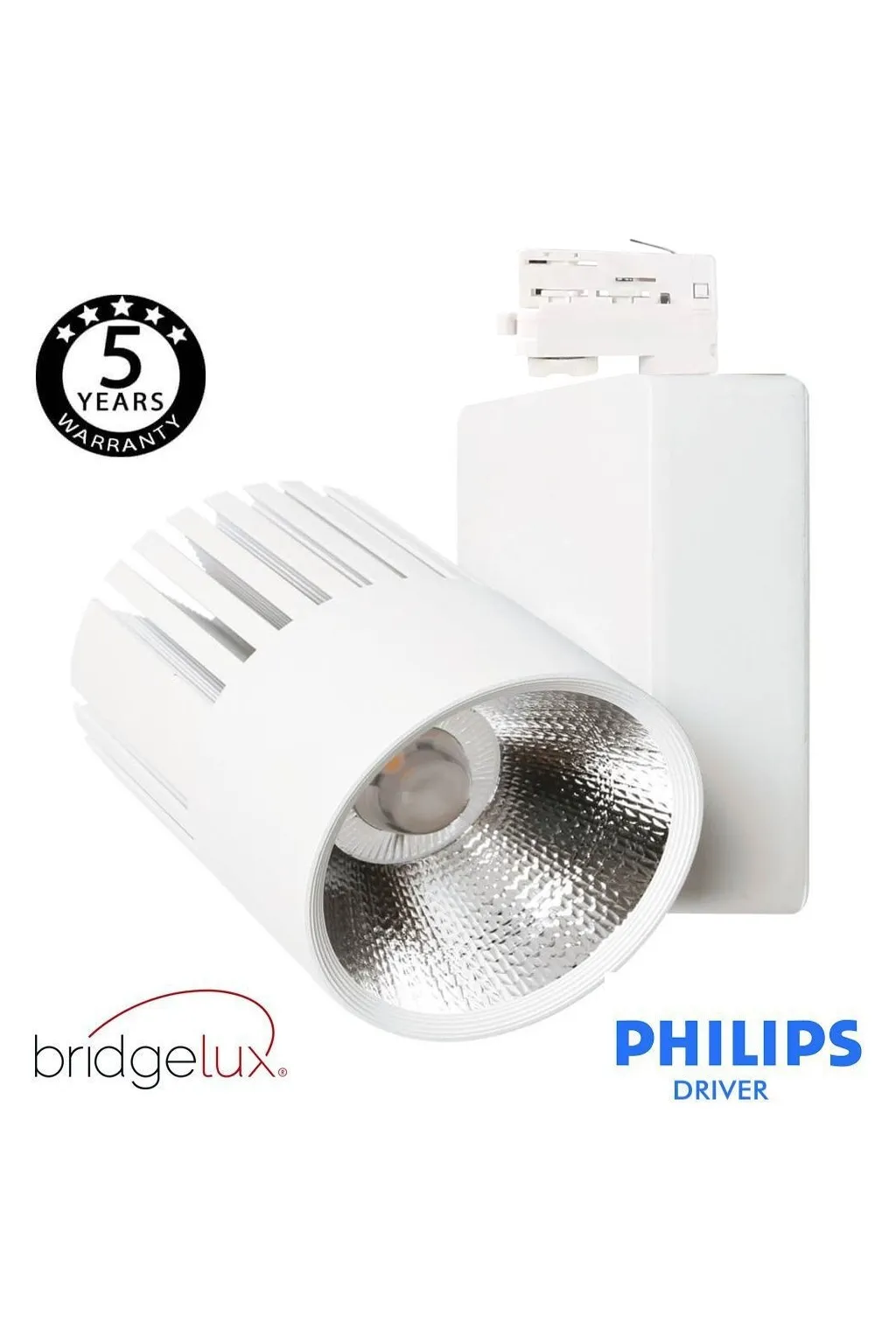Comprar Foco LED 40W UPPSALA Branco PHILIPS Driver Calha TRIFASICO CRI+92