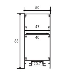 Profilé Aluminium INFINITY PRO 2 Mètres Ruban | Ibérica