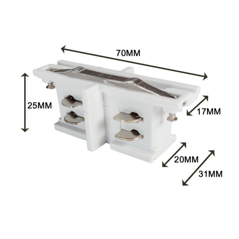 Straight I Connector 3-Phase Track LED | Ibérica