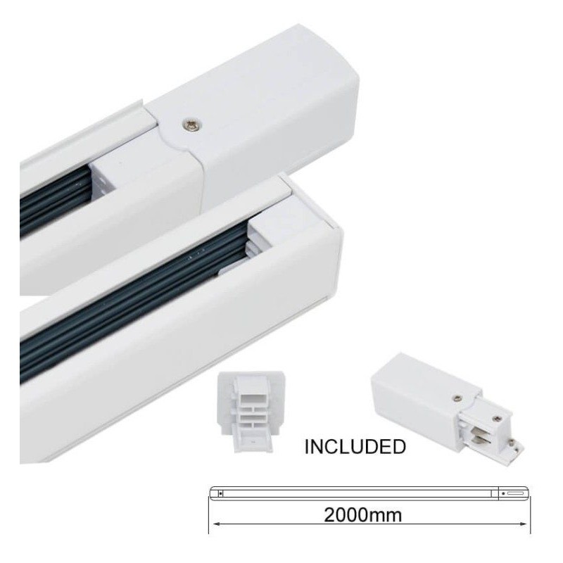 Reinforced 3-Phase Track 2 Metres White | Ibérica