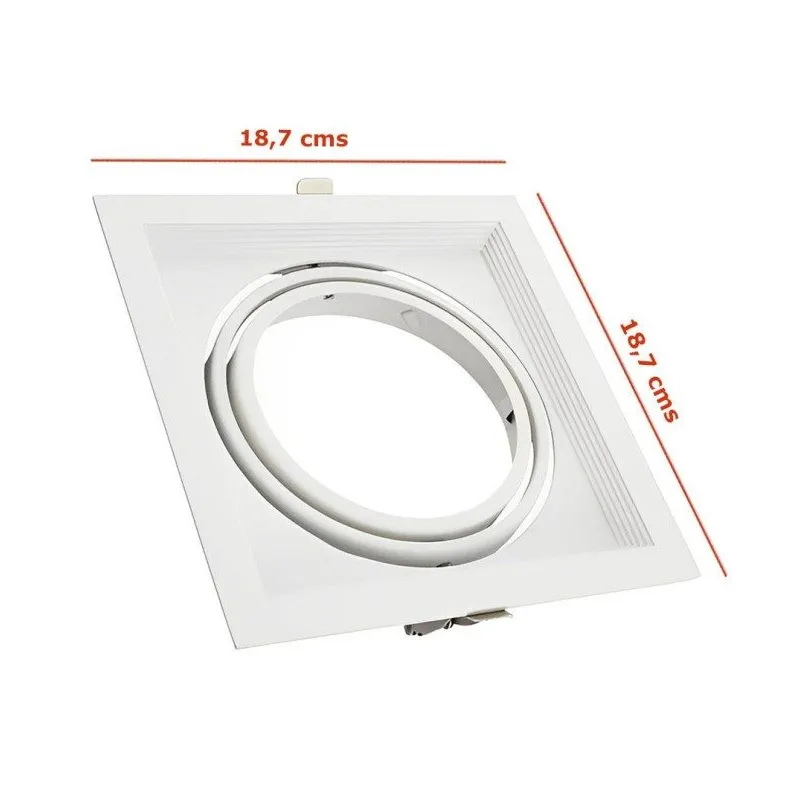 Recessed Adjustable AR111 Frame White | Ibérica