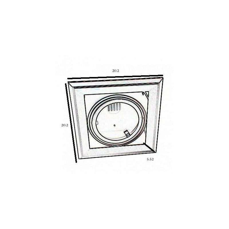 Cornice Incasso Orientabile AR111 Nera | Ibérica