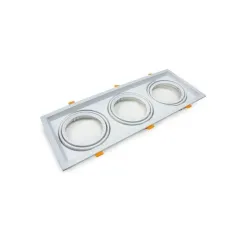 Telaio Incasso Orientabile Triplo AR111 Bianco | Ibérica