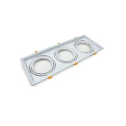 Marco Triple Orientable Blanco AR111 | Ibérica